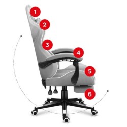 HUZARO Force 4.7 White Mesh Gaming Chair