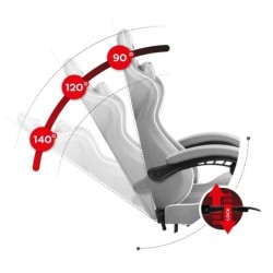HUZARO Force 4.7 White Mesh Gaming Chair