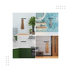 Mark Adler Level 1.5 Black Towel Hanger