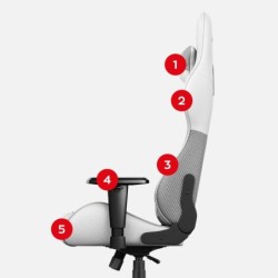 HUZARO FORCE 6.2 White Mesh Gaming Chair