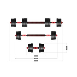 Set of bitumen dumbbells Lion 2.0