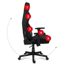 HUZARO FORCE 7.9 Black Mesh Gaming Chair